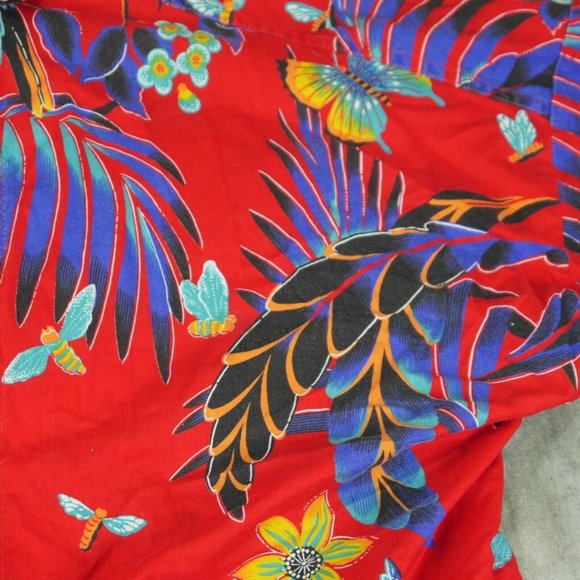 EUC Mr. Witt Floral Multicolor Casual Shirt Tropical Size L S1-8375 - Picture 6 of 10